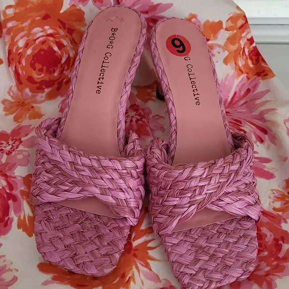 Raffia sandals sz.9 - Picture 7 of 9